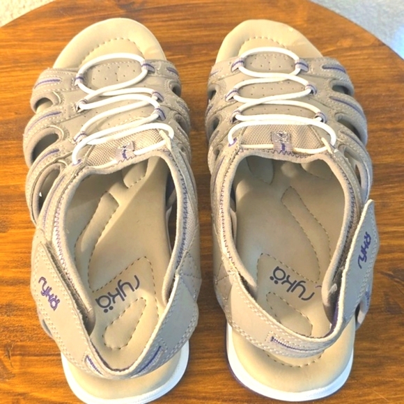 Ryka Women's Light Gray and Purple Sandals Hiking Trail Swim Outdoor New! Sz.12M - Picture 4 of 10
